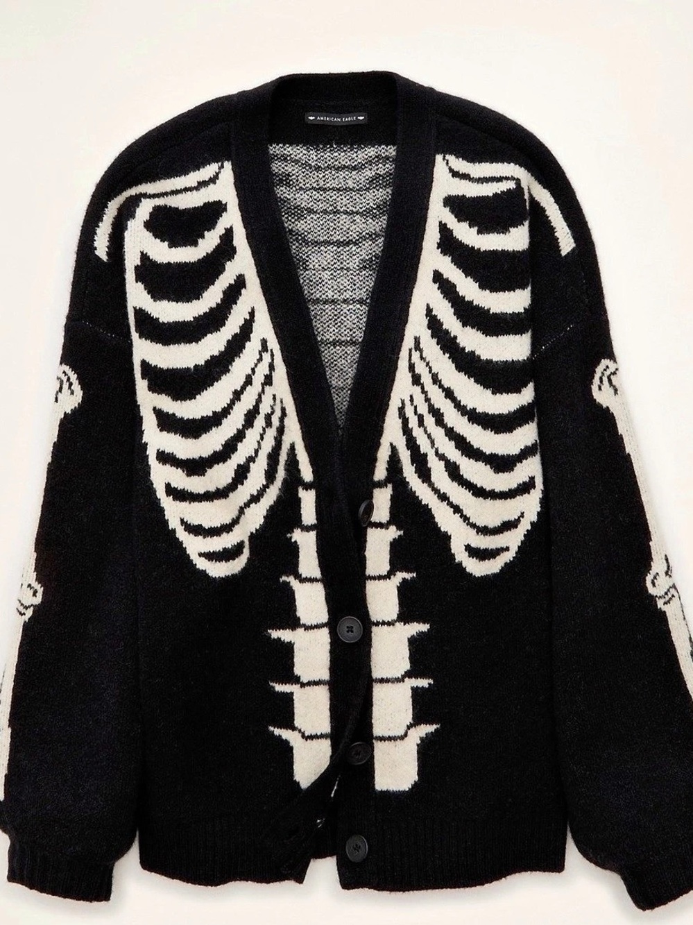 American Eagle Whoa So Soft Skeleton Cardigan, size small